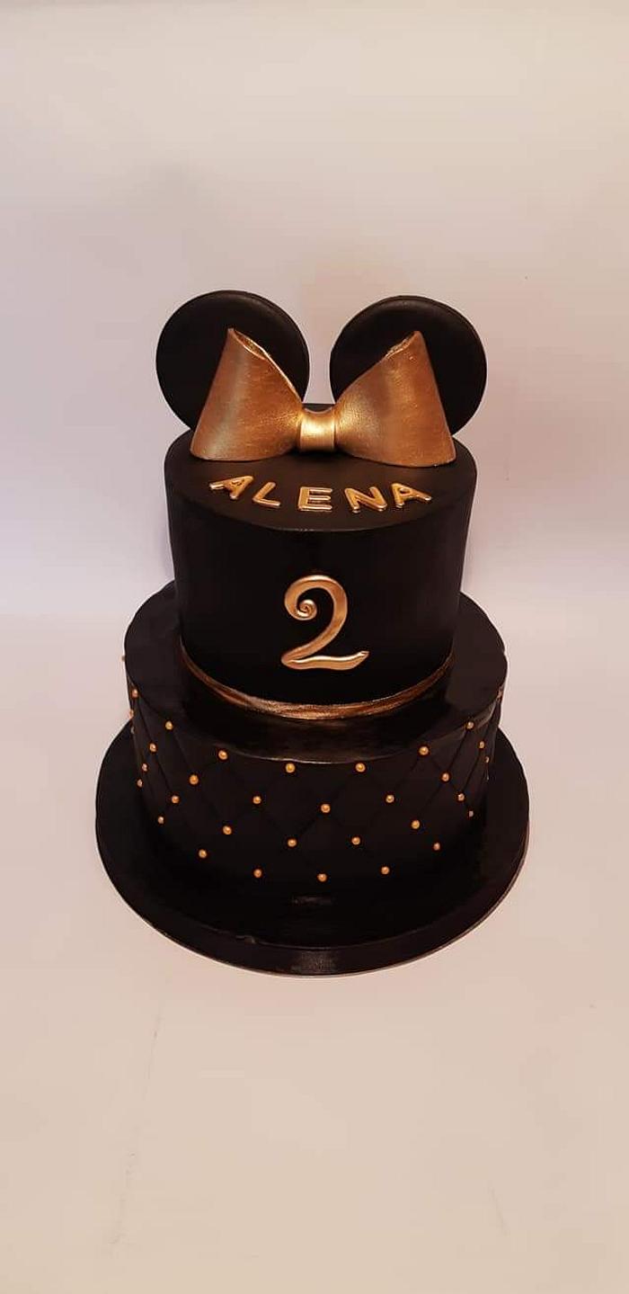 Black golden cake