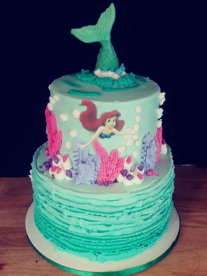 Little mermaid Buttercream cake