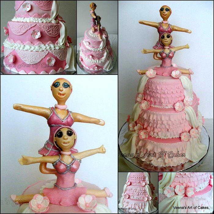 Ballerina Bat Mitzvah Cake