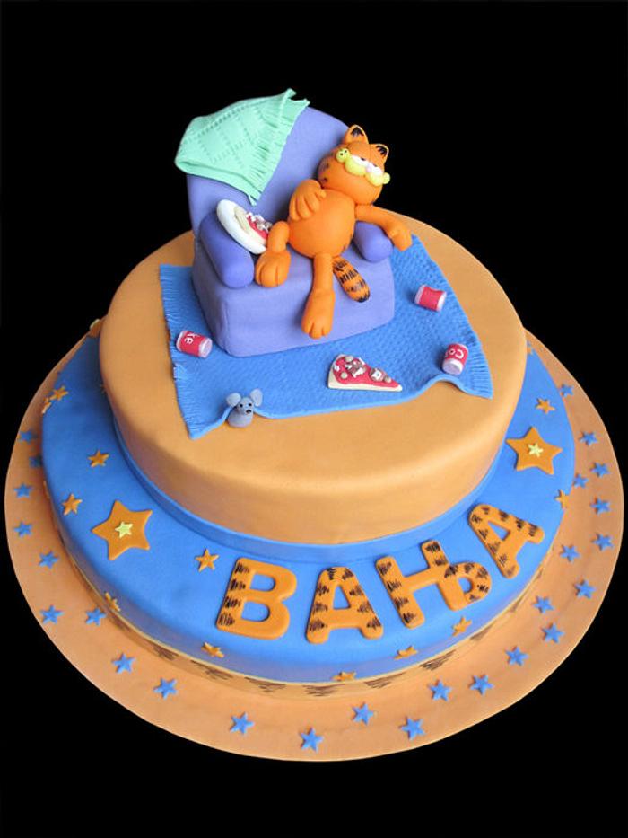 Garfield Birthday Cake Topper Template Printable | Bobotemp