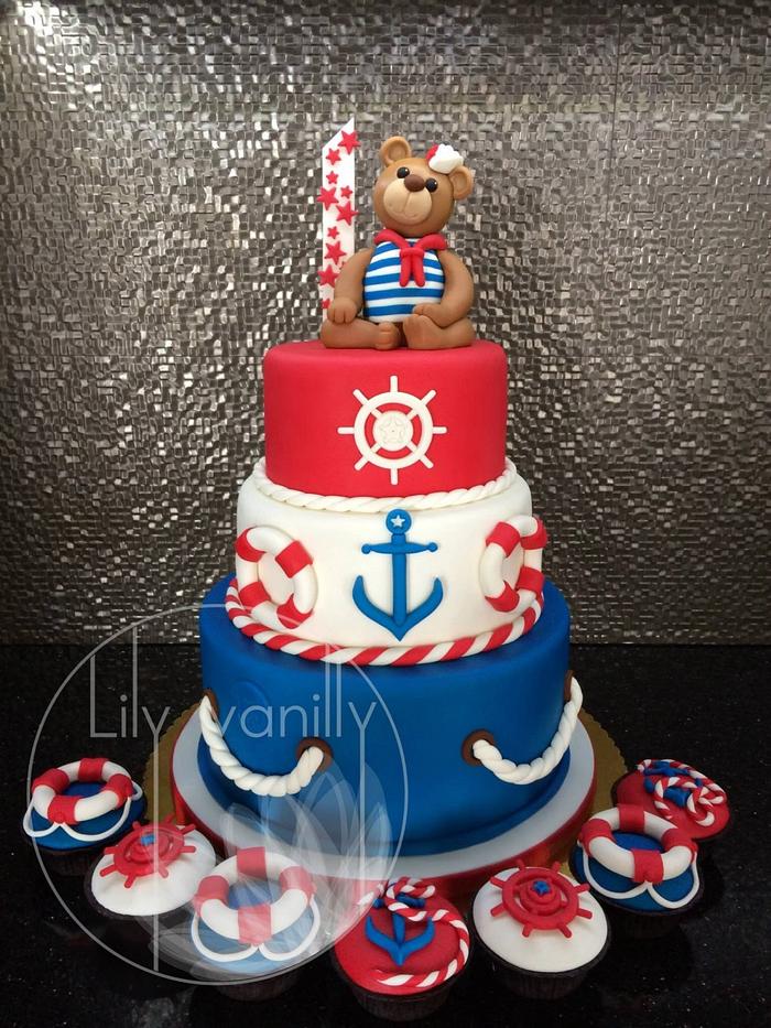 "Sailor Teddy" Birthday Cake