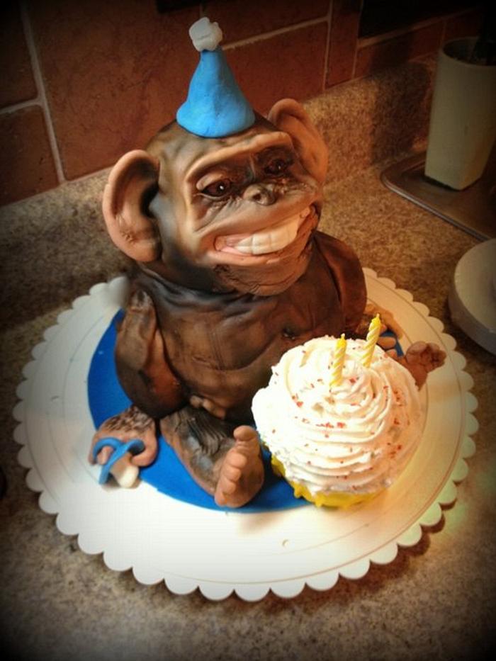Nephew's Monkey Birthday Cake
