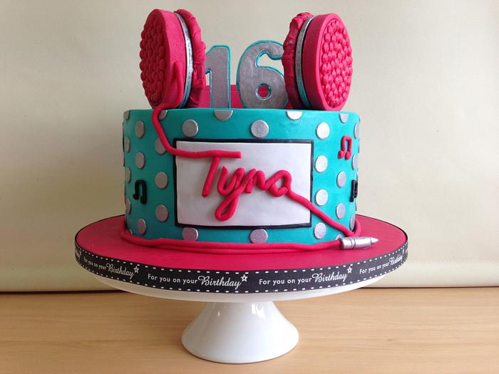 Headphone Birthday Cake