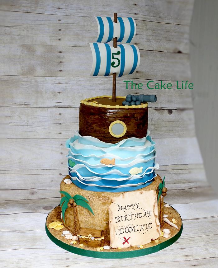 Neverland Pirate beach cake