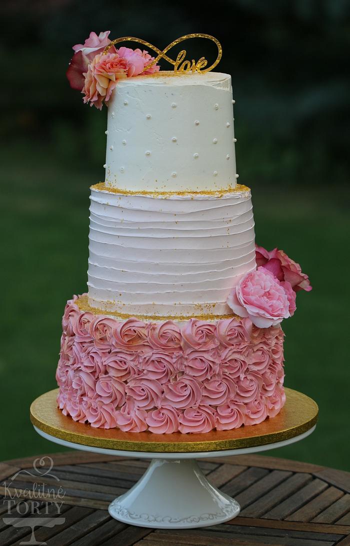 Ombre wedding cake : 