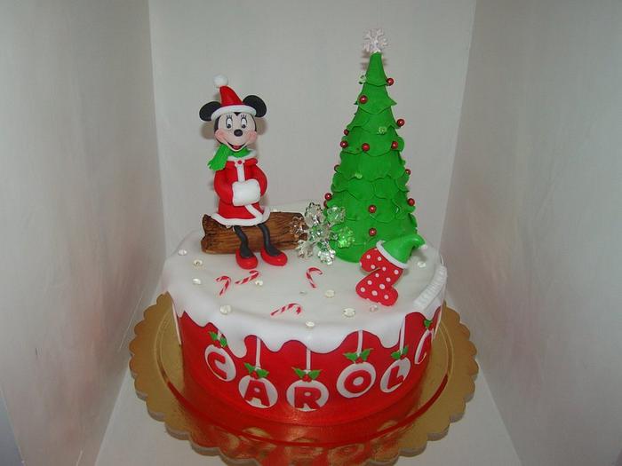 Minnie mouse cake christmas