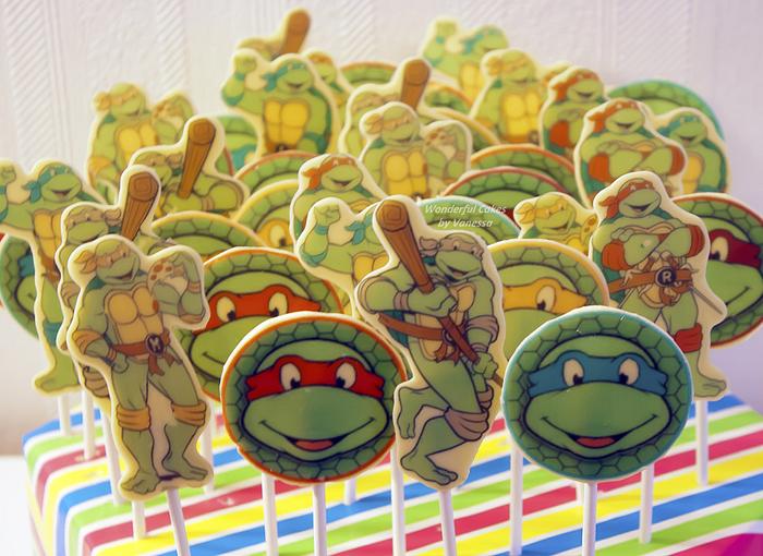 Ninja Turtle Chocolate Lollies