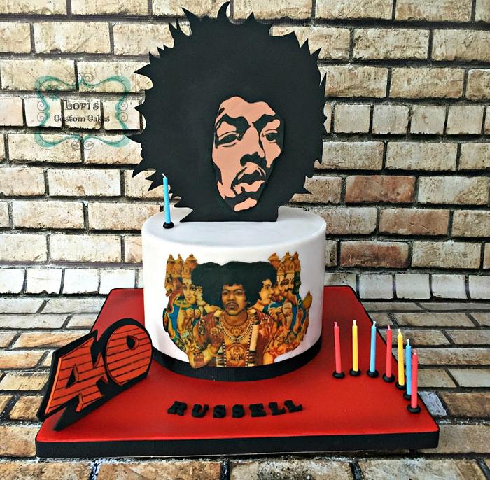 Jimi Hendrix Birthday Cake 