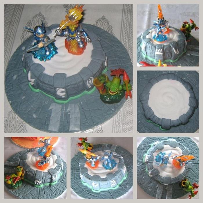 Skylanders portal cake.