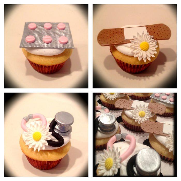 nurse themed cupcakes