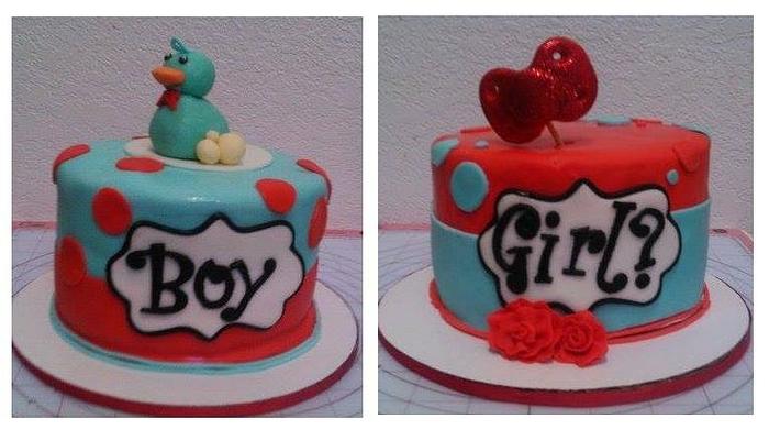Baby reveal cake 