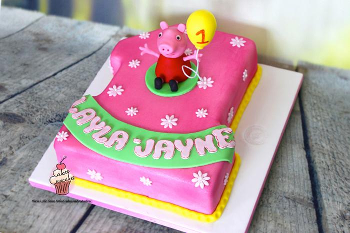 Peppa Pig 1st Birthday cake