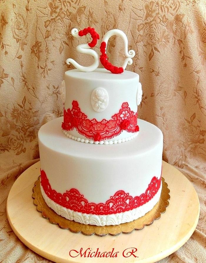 Red white cake
