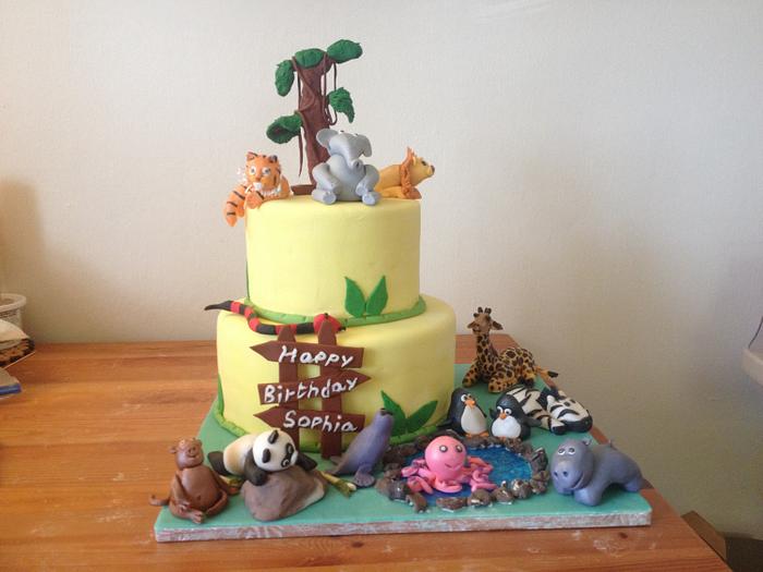Zoo themed cakes