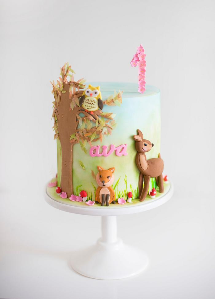 Whimsical Woodlands Cake