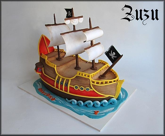 Pirate Boat Cake