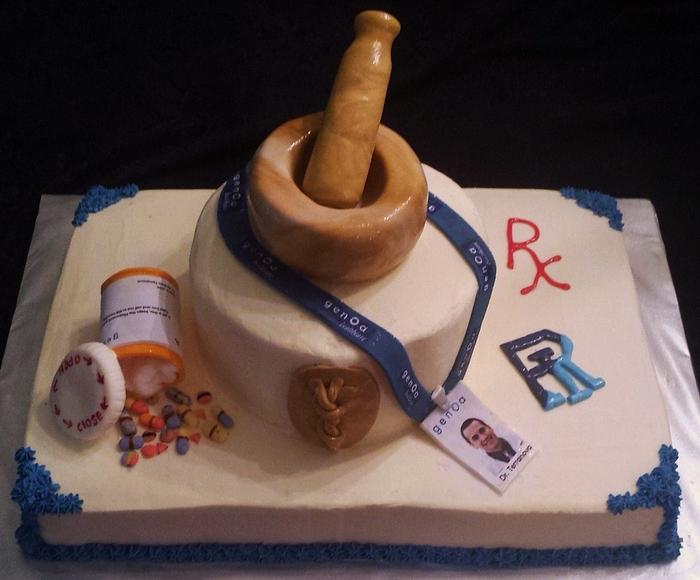 Pharmacy graduation cake
