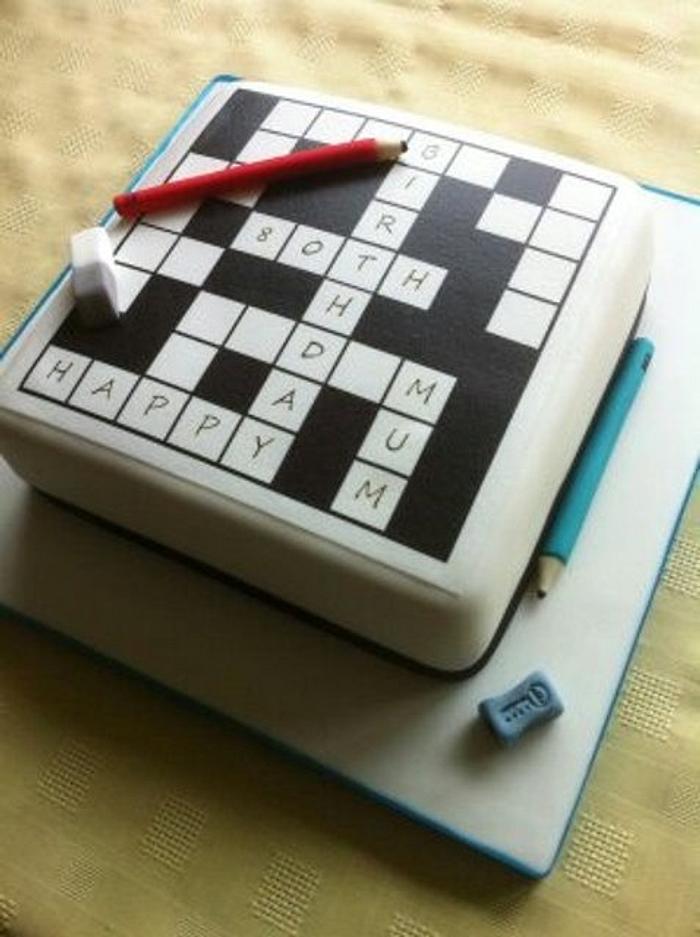 Crossword cake – Baked Beauties