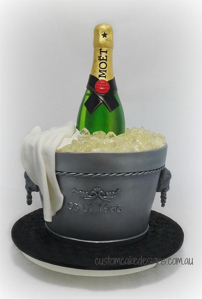Champagne bottle cake 1