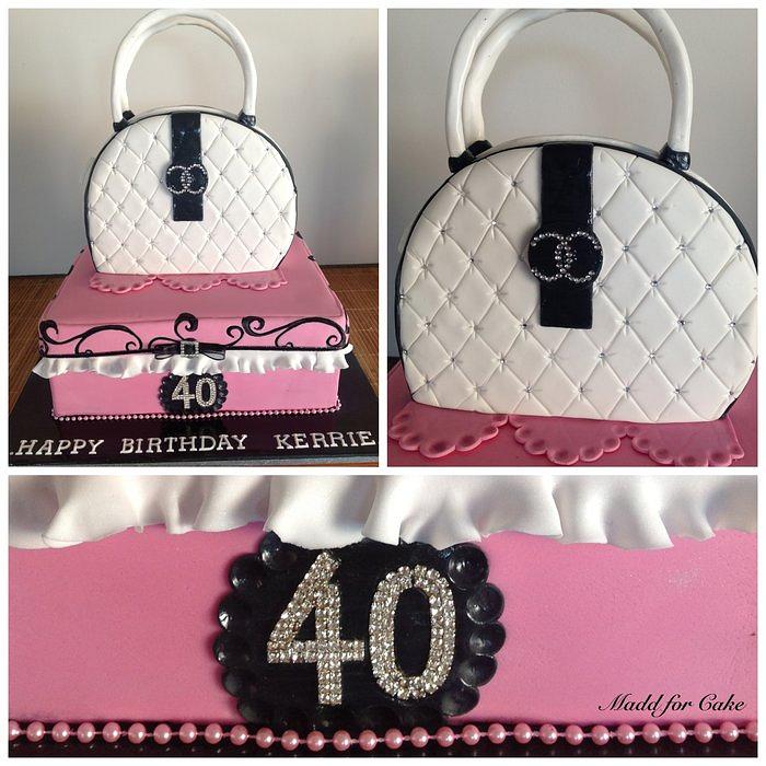 Chanel 40th themed cake