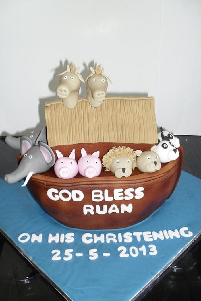 Ark Christening cake