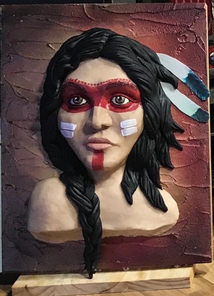 Indian face canvas 