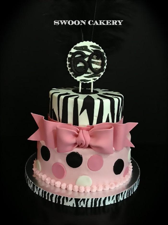 Zebra & Polka Dot Cake