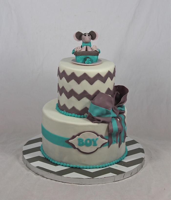 Elephant Baby shower cake