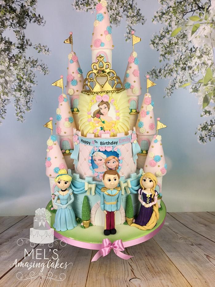 princess castle birthday cake 