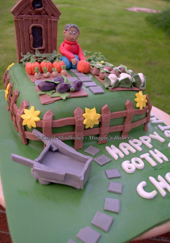 Charlie's Allotment cake - Gardener Cake