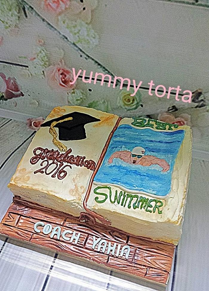  Graduation Book cake 