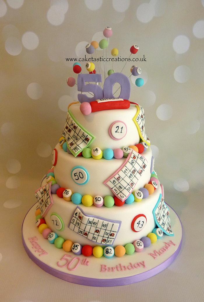 Bingo themed Birthday Cake