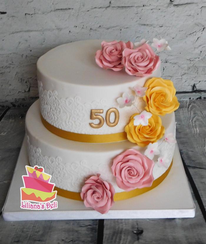 50th aniversary cake
