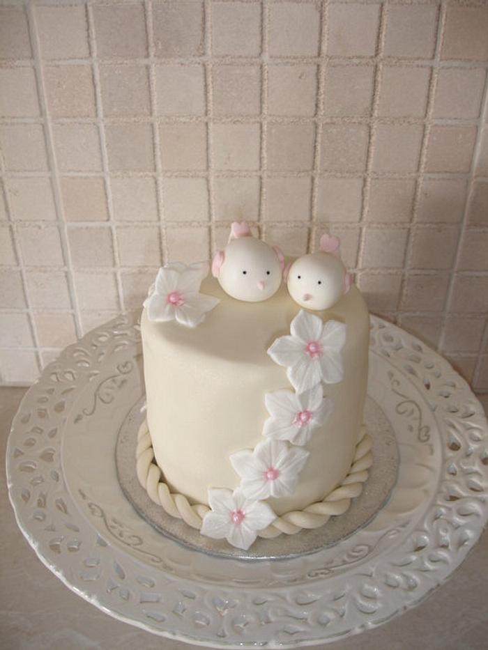 Love birds mini cake