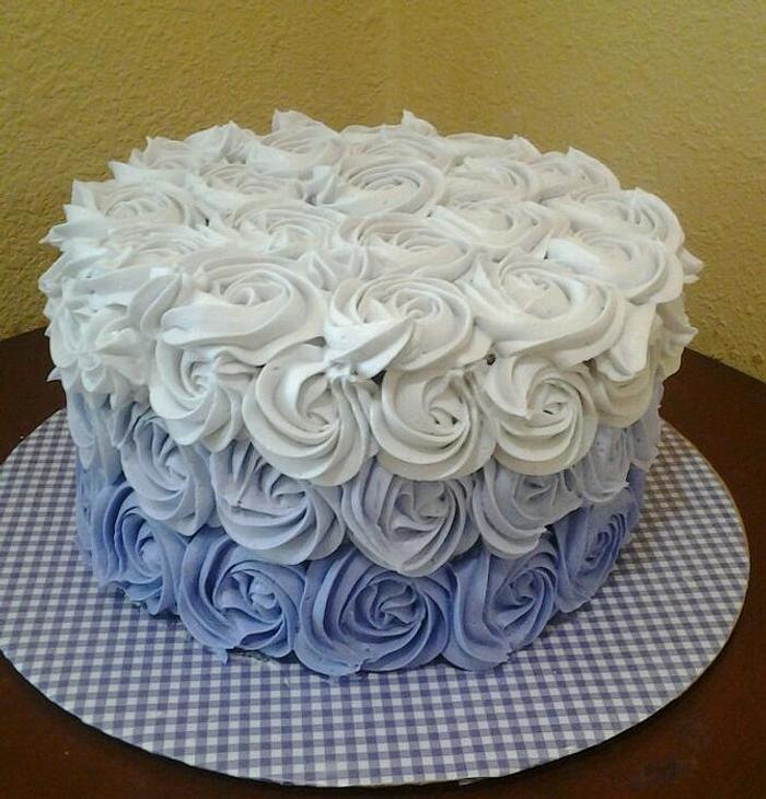 Butter Cream Rose Cake