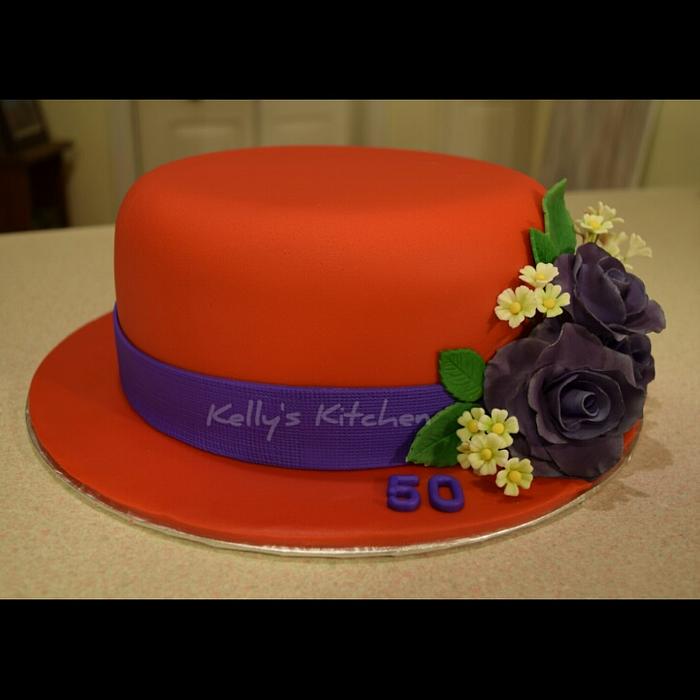 Red Hat Society Cake
