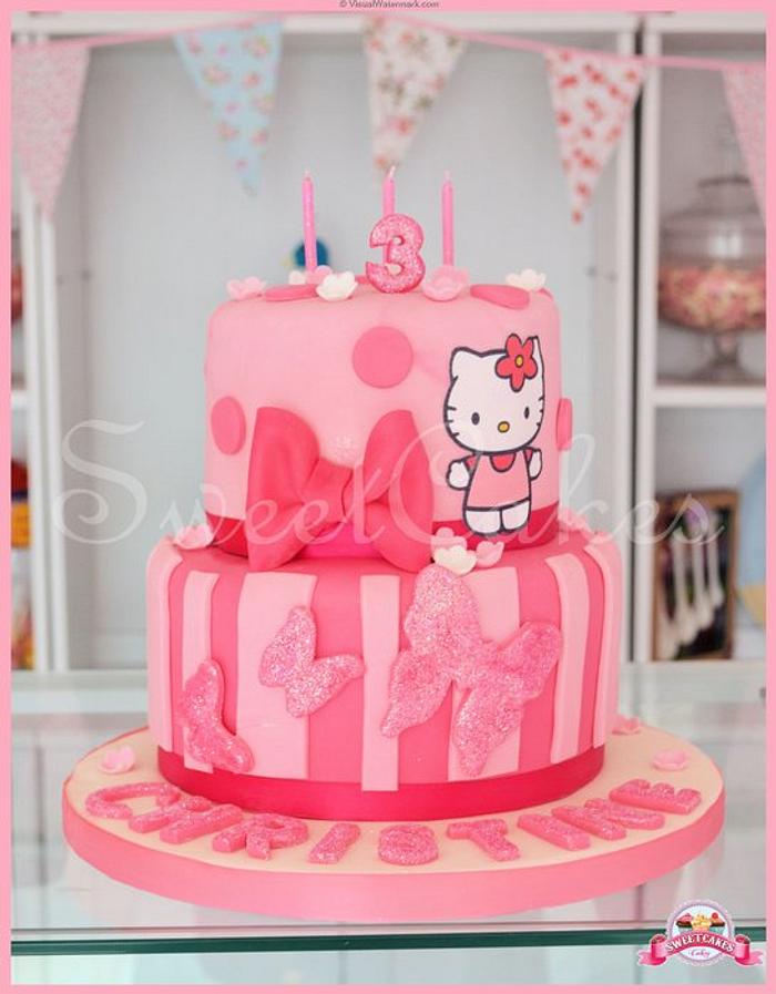 2 Tier Hello Kitty Cake