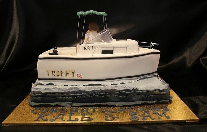 Boat Engagement Cake