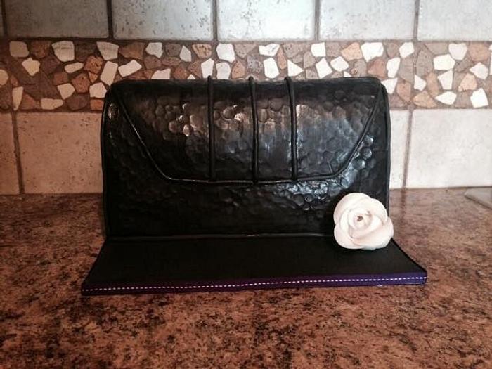 Black purse cake