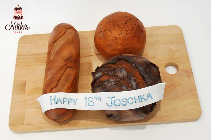 3D Bread Birthday Cake