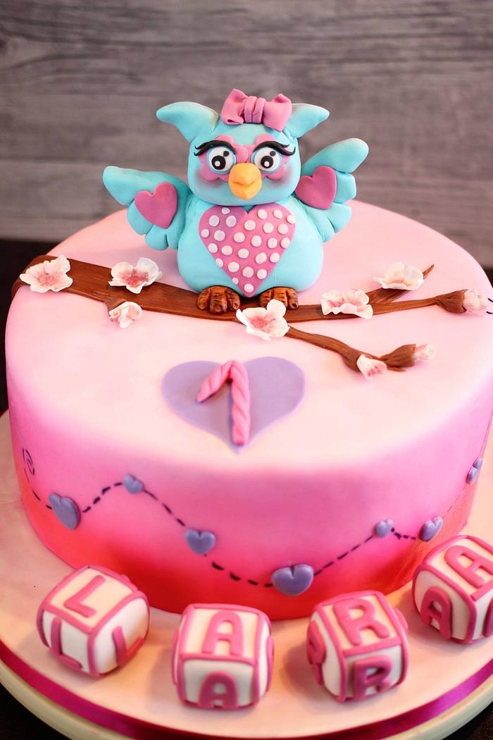 Owl Birthday Cake 