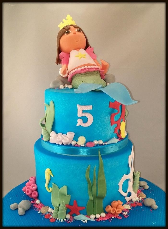 Dora Mermaid Cake