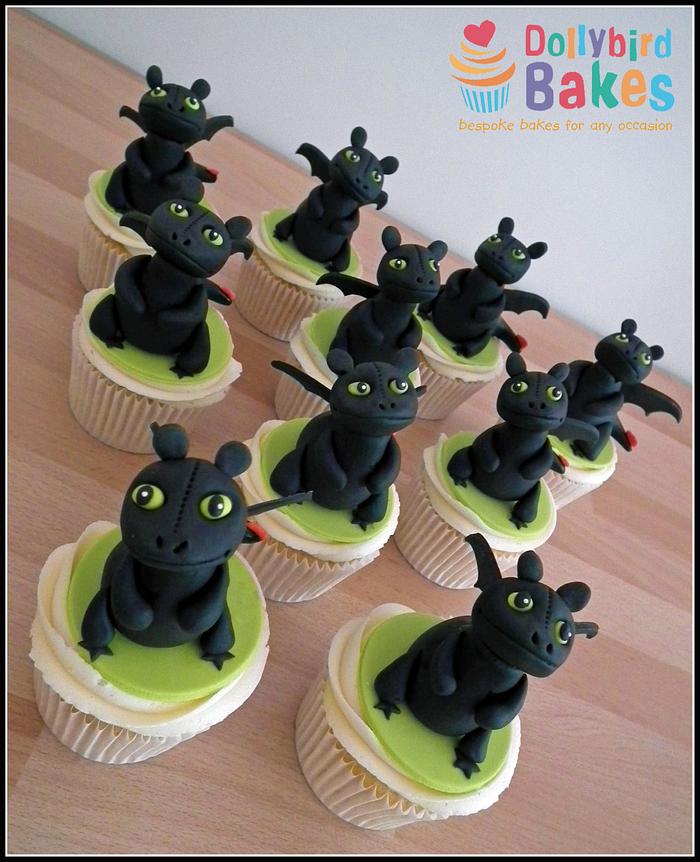 Toothless cupcakes