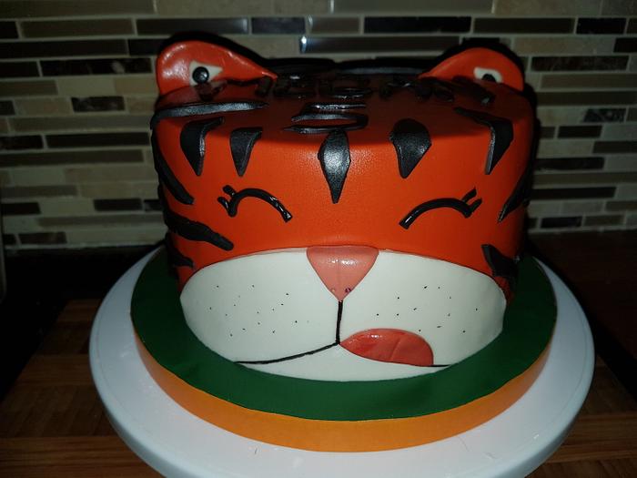 Tiger cake for my god-daughter