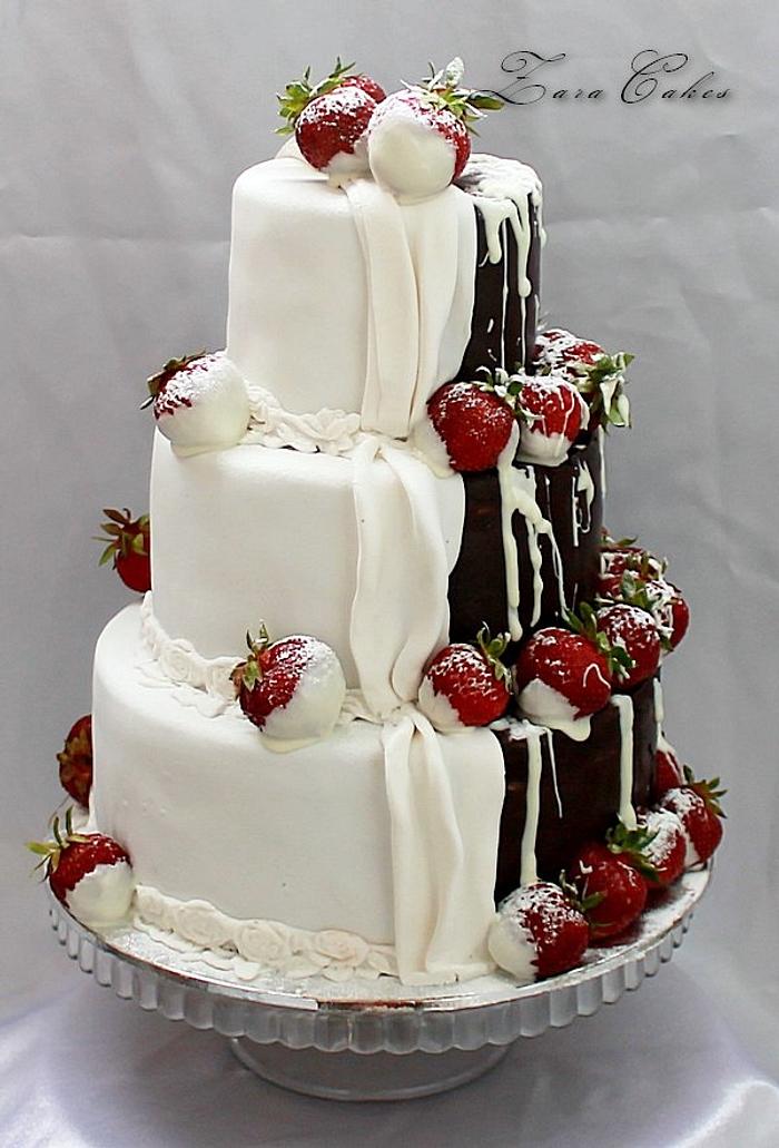 cake with strawberries