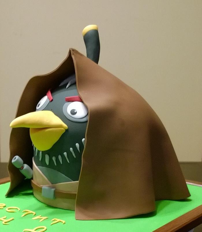Angry Birds Star Wars Obi-Wan Cake