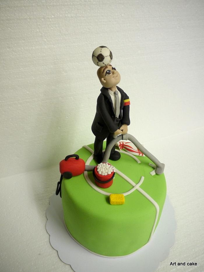 Soccer and housekeeping cake