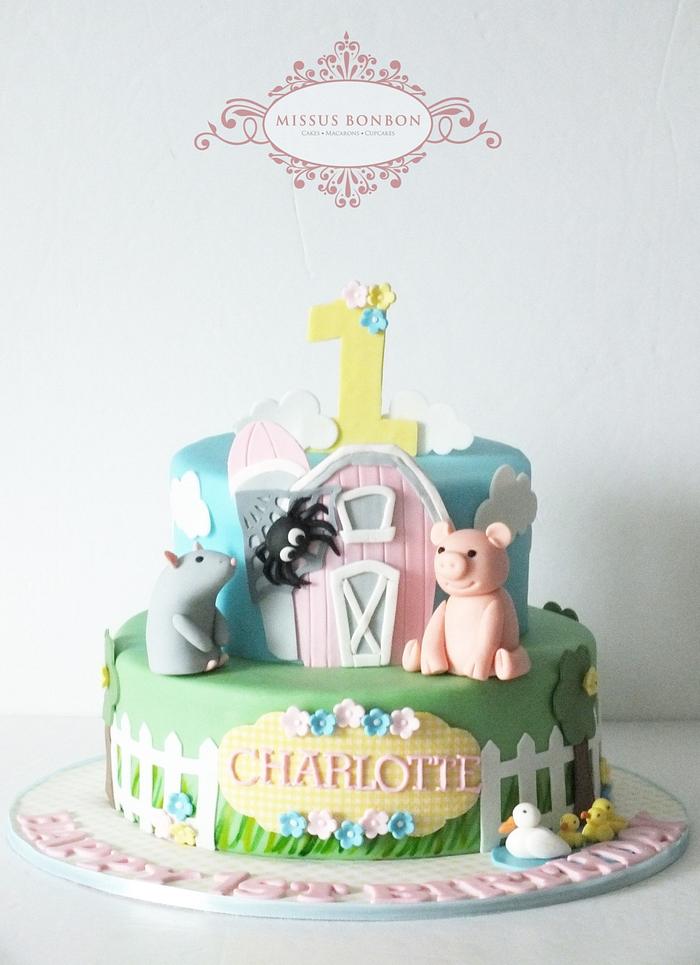 Charlotte's Web Cake