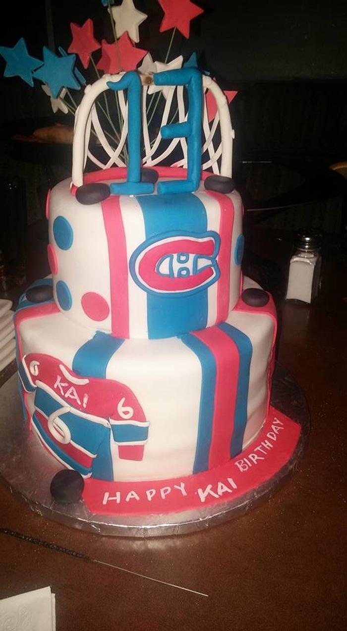 Hockey themed cake