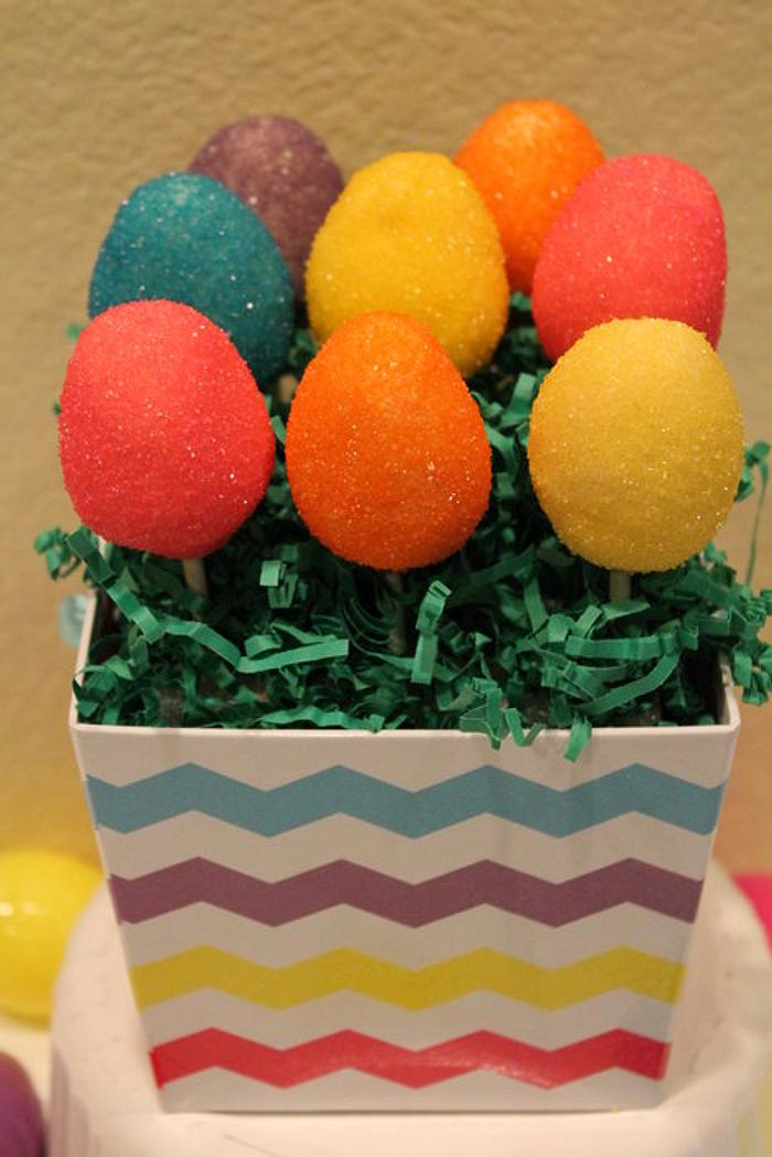 Easter egg cake pops